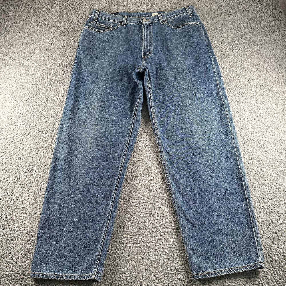 Vtg Levis Jeans Mens 38x30 Blue Y2K Relaxed Straight Leg Light Wash 100% Cotton